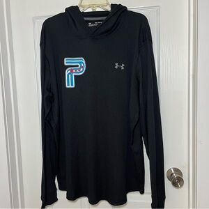 Under Armour Big & Tall Black Waffle Knit Hoodie with Phillies Logo